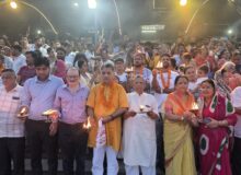 *विश्व शांति चार धाम यात्रा सकुशल निर्विघ्न रूप से संपन्न होने हेतु परशुराम महासभा ने किया गंगा आरती*