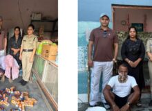 लाख कोशिशों के बावजूद अवैध शराब का कारोबार बेखौफ, आबकारी टीम की दबिश में 20 लीटर कच्ची शराब समेत देशी शराब बरामद, दो गिरफ्तार।