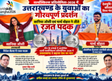 वर्ल्डस्किल्स प्रतियोगिता-2026 में उत्तराखण्ड के युवाओं का गौरवपूर्ण प्रदर्शन।