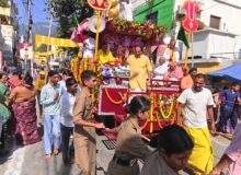 नव मधुवन आश्रम से धूमधाम से निकली 29वीं श्री जगन्नाथ ब्रह्मोत्सव रथयात्रा, श्रद्धालुओं ने जगह-जगह किया भव्य स्वागत।