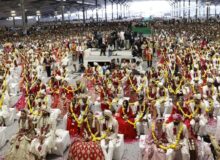 निरंकारी सामूहिक सादा विवाह समारोह में 126 जोड़े परिणय सूत्र में बंधे, प्रेम और एकत्व का दिया संदेश।
